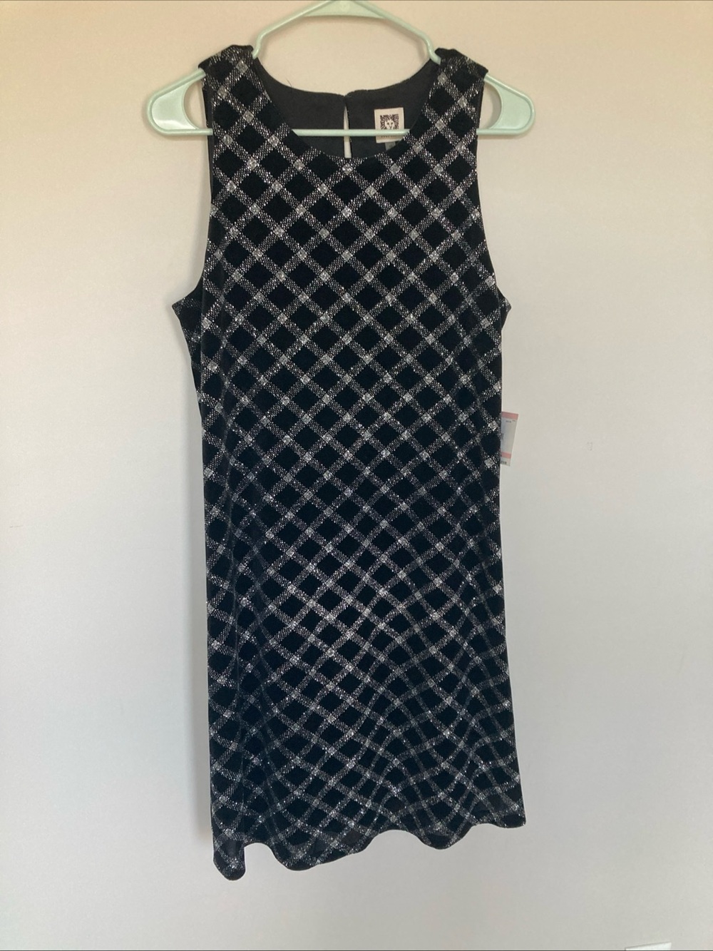 Anne Klein Women's Dress New Size 10 Silver Shimmer Black